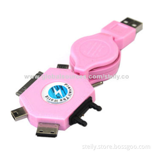 Wholesale 6-in-1 Stretch Charging Cable for Smartphones, Factory Direct Supplier